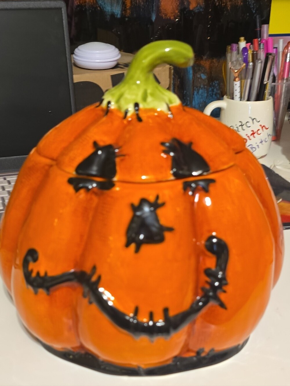 HALLOWEEN PUMPKIN COOKIE JAR